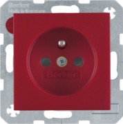 Steckdose mit Erdungsstift rot 6765760062 