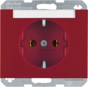 SCHUKO-Steckdose rt m.Beschriftungsfeld 47397015 
