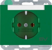SCHUKO-Steckdose gn m.Beschriftungsfeld 47397113 