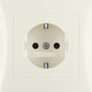 SCHUKO-Steckdose ws/gl m.Abdeckplatte 47228982 
