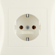 SCHUKO-Steckdose ws/gl m.Abdeckplatte 47428982 