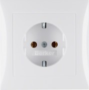 SCHUKO-Steckdose pws/gl m.Abdeckplatte 47428989 