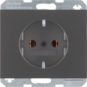 SCHUKO-Steckdose anthrazit matt, lack 41157006 