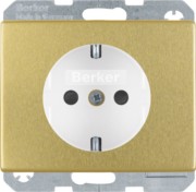 SCHUKO-Steckdose gold, Metall 41340002 