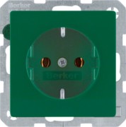 SCHUKO-Steckdose grün samt 41436013 
