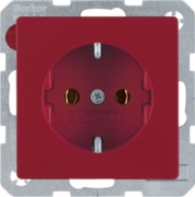 SCHUKO-Steckdose rot, samt 41436012 