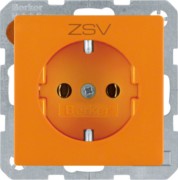 SCHUKO-Steckdose m.Aufdruck orange 47436007 