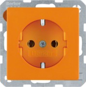 SCHUKO-Steckdose orange, samt 47436014 
