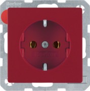 SCHUKO-Steckdose rot, samt 47436012 