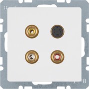 Steckdose 3xCinch/S-Video polarweiß samt 3315326089 