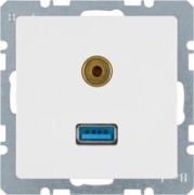 Steckdose USB/3,5mm Audio polarweiß samt 3315396089 