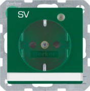 SCHUKO-Steckdose gn samt Kontroll-LED 41106013 
