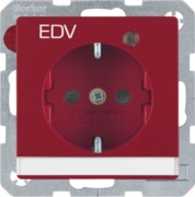 SCHUKO-Steckdose rt samt Kontroll-LED 41106015 