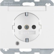 SCHUKO-Steckdose pws/gl Kontroll-LED 41107009 