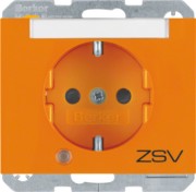 SCHUKO-Steckdose or/gl Kontroll-LED 41107114 