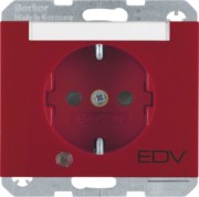 SCHUKO-Steckdose rt/gl Kontroll-LED 41107115 