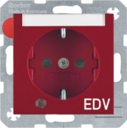 SCHUKO-Steckdose rt/gl Kontroll-LED 41108915 