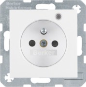 Steckdose Glas pws/gl Kontroll-LED 6765091909 