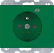 Steckdose Glas gn/gl Kontroll-LED 6765097013 