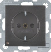 SCHUKO-Steckdose anth/matt LED-Orientierungsl. 41091606 