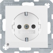 SCHUKO-Steckdose pws/matt LED-Orientierungsl. 41091909 