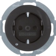 SCHUKO-Steckdose sw/gl LED-Orientierg-licht 41092045 