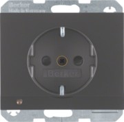 SCHUKO-Steckdose anth/ma LED-Orientierg-licht 41097006 