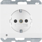 SCHUKO-Steckdose pows/gl LED-Orientierg-licht 41097009 