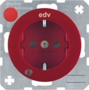 SCHUKO-Steckdose rt/gl Kontroll-LED 41102022 