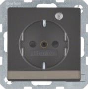 SCHUKO-Steckdose anth/sa Kontroll-LED 41106086 