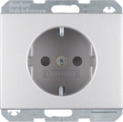 SCHUKO-Steckdose Alu erh. Berührg-schutz 47357003 
