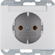 SCHUKO-Steckdose alu m. Beschriftungsfeld 47397003 