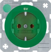 SCHUKO-Steckdose gn/gl m. Aufdruck SV 47432003 
