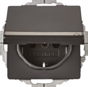 SCHUKO-Steckdose anth/sa Deckel/Beschriftung 47466086 