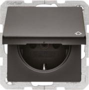 SCHUKO-Steckdose anth/sa m. Klappdeckel 47516066 