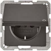 SCHUKO-Steckdose anth/sa m. Klappdeckel 47516076 