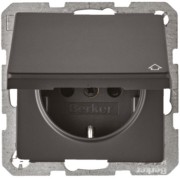 SCHUKO-Steckdose anth/sa m. Klappdeckel 47516086 
