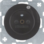 Steckdose sw/gl m.Schutzkontaktstift 6765092045 