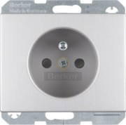 Steckdose Alu m.Schutzkontaktstift 6765757003 