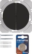 KNX-Funk Wandsender 2fach schwarz glänzend 85656231 