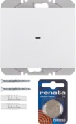 KNX-Funk Wandsender 1fach polarweiß glänzend 85655279 