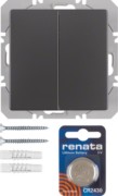 KNX-Funk Wandsender 2fach anthrazit samt 85656226 
