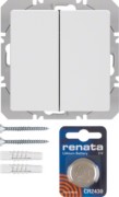 KNX-Funk Wandsender 2fach polarweiß samt 85656229 