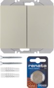 KNX-Funk Wandsender 2fach edelstahl lackiert 85656273 