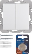 KNX-Funk Wandsender 2fach polarweiß glänzend 85656289 
