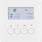 KNX-Funk Jalousieschaltuhr polarweiß samt 85745129 