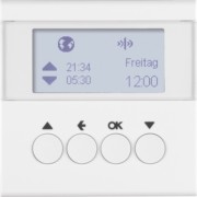 KNX-Funk Jalousieschaltuhr polarweiß glänzend 85745189 