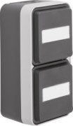 SCHUKO-Steckdose 2fach senkrecht lichtgrau 47703535 