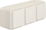 SCHUKO-Steckdose 3fach Klappdeck. polarweiß 47733512 