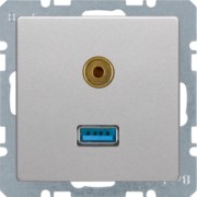 USB/3,5mm Audio Steckdose alu/lack 3315396084 